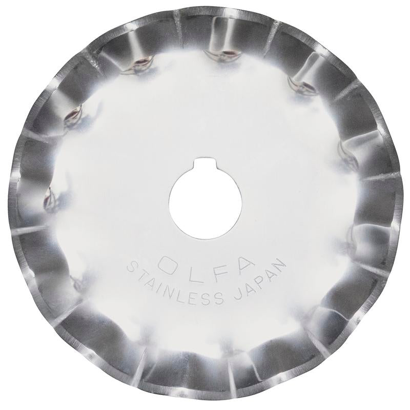 Fabric Rotary Cutter 45mm Scallop & Peak Replacement Blade By Olfa