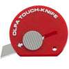 OLFA TK-4R Red Multi-Purpose Touch Knife, Pocket Sized Knife, Stainless Steel Self-Retracting Blade Red