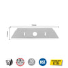 SKB-S-R Round Tip Dual-Edge Stainless Steel Safety Blade - 10 Pack - OLFA.com