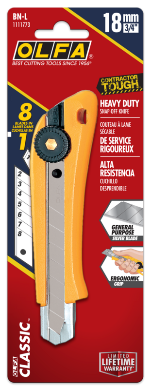 OLFA 18mm BN-L Ratchet Lock Basic Utility Knife – OLFA.com