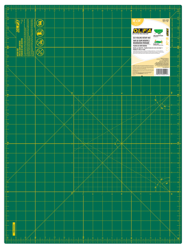 RM-SG; RM-SG-01 18" x 24" Green Double-Sided, Self-Healing Rotary Mat - OLFA.com