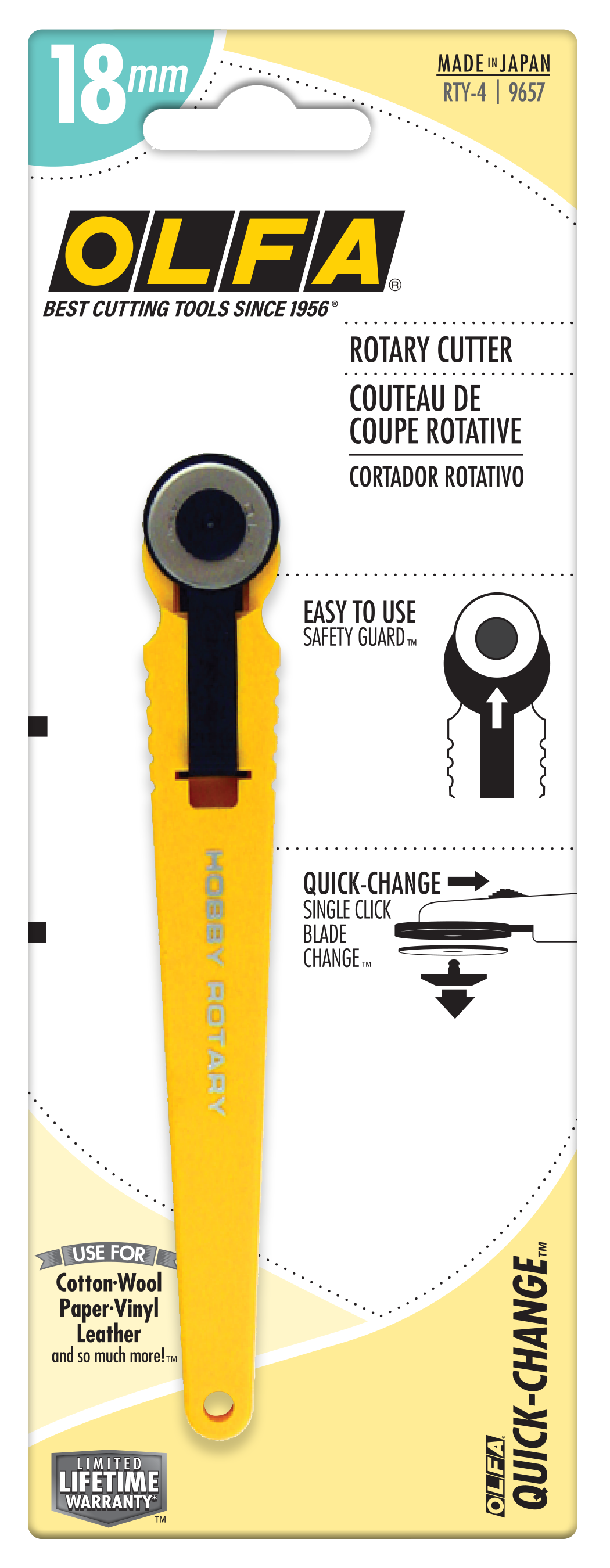 18mm RTY-4 Quick-Change Rotary Cutter - OLFA.com