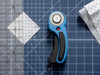 45mm RTY-2DX/PBL Ergonomic Rotary Cutter, Pacific Blue - OLFA.com