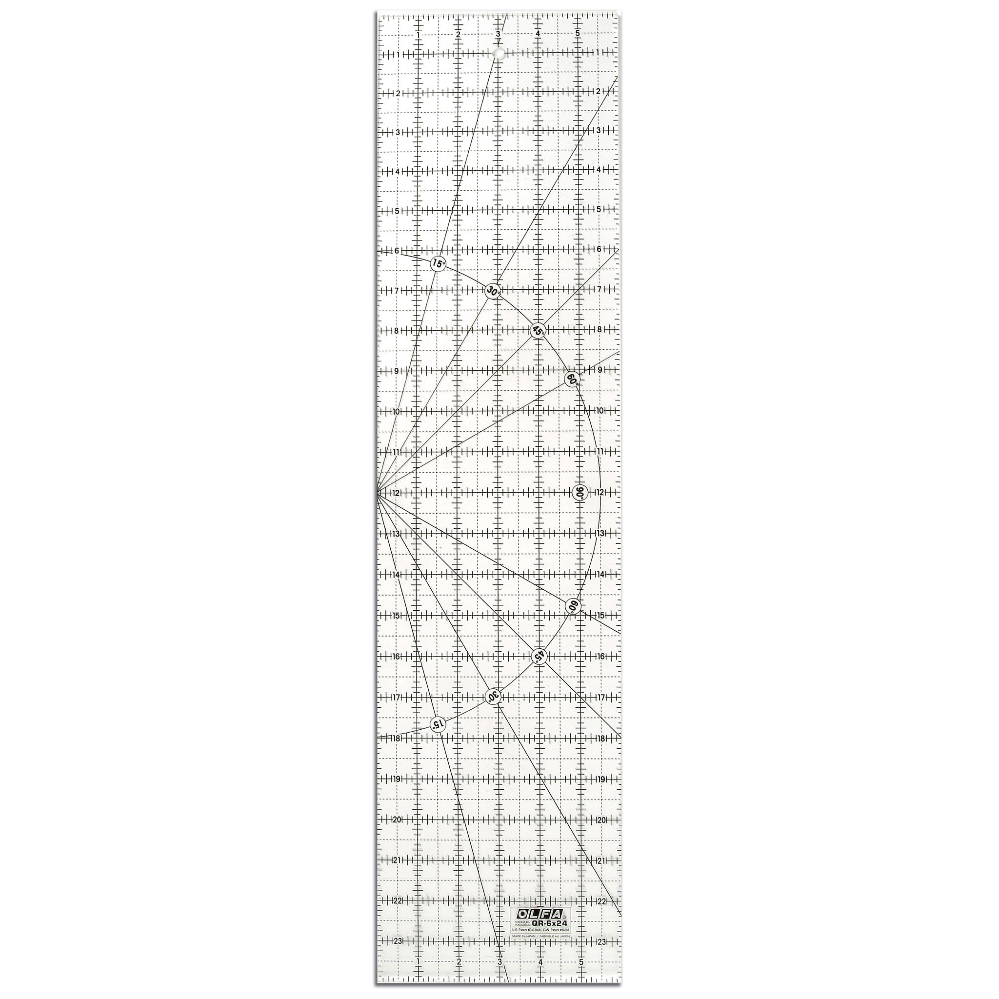 Olfa QR-6RT 6 1/2 Right Triangle Ruler Non-Slip, Frosted Model 1071796