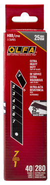 25mm HBB Ultra-Sharp Black Snap Blade - 5, 10, 20, or 40 Packs - OLFA.com