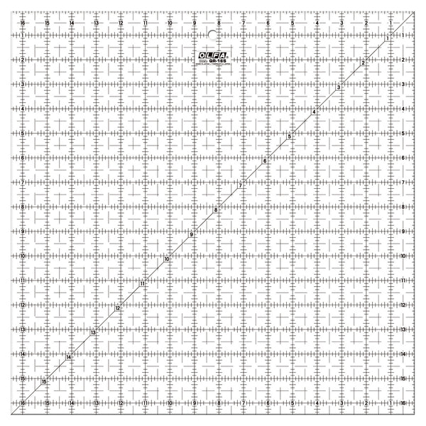 QR-16S 16 1/2" Square Frosted Acrylic Ruler - OLFA.com