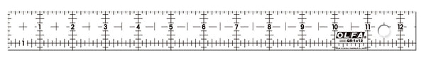 QR-1x12 1" x 12" Frosted Acrylic Ruler - OLFA.com