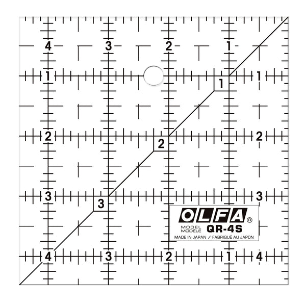 QR-4S 4 1/2" Square Frosted Acrylic Ruler - OLFA.com