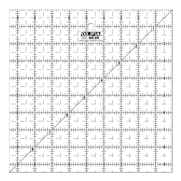QR-9S 9 1/2" Square Frosted Acrylic Ruler - OLFA.com