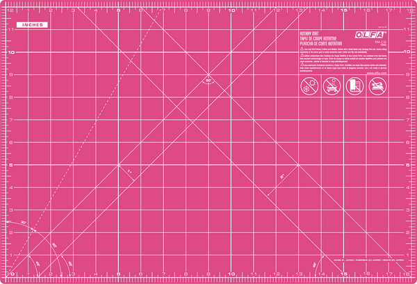 RM-CG/PIK 12" x 18" Double-Sided, Self-Healing Rotary Mat, Pink - OLFA.com