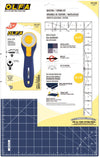 OLFA NBL Quilting and Sewing Kit, 3 Piece, with Rotary Cutter, Double-Sided Self-Healing Rotary Mat and Acrylic Ruler in Package