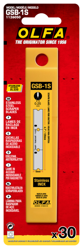 OLFA 120mm Stainless Steel Razor Scraper Blades – OLFA.com
