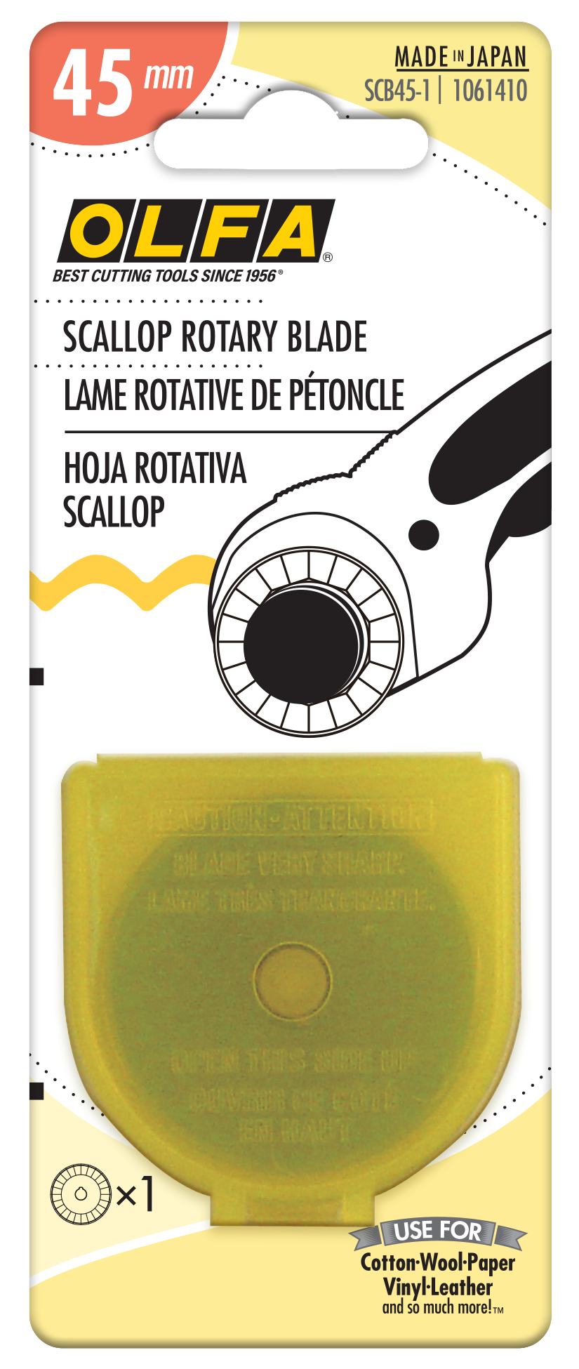 SCB45-1 Stainless Steel Scallop Blade, 1pk - OLFA.com