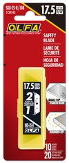 OLFA SKB-2S-R/10B Dual-Edge Rounded-Tip Safety Safety Blade, Pack of 10 (20 edges) shown in packaging.
