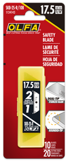 SKB-S-R Round Tip Dual-Edge Stainless Steel Safety Blade - 10 Pack - OLFA.com
