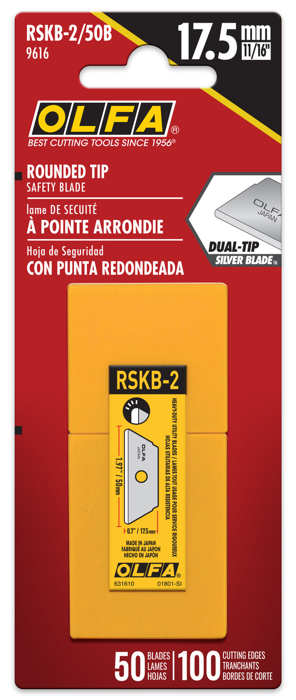 RSKB Round Tip Dual-Edge Safety Blade - 10 or 50 Packs - OLFA.com