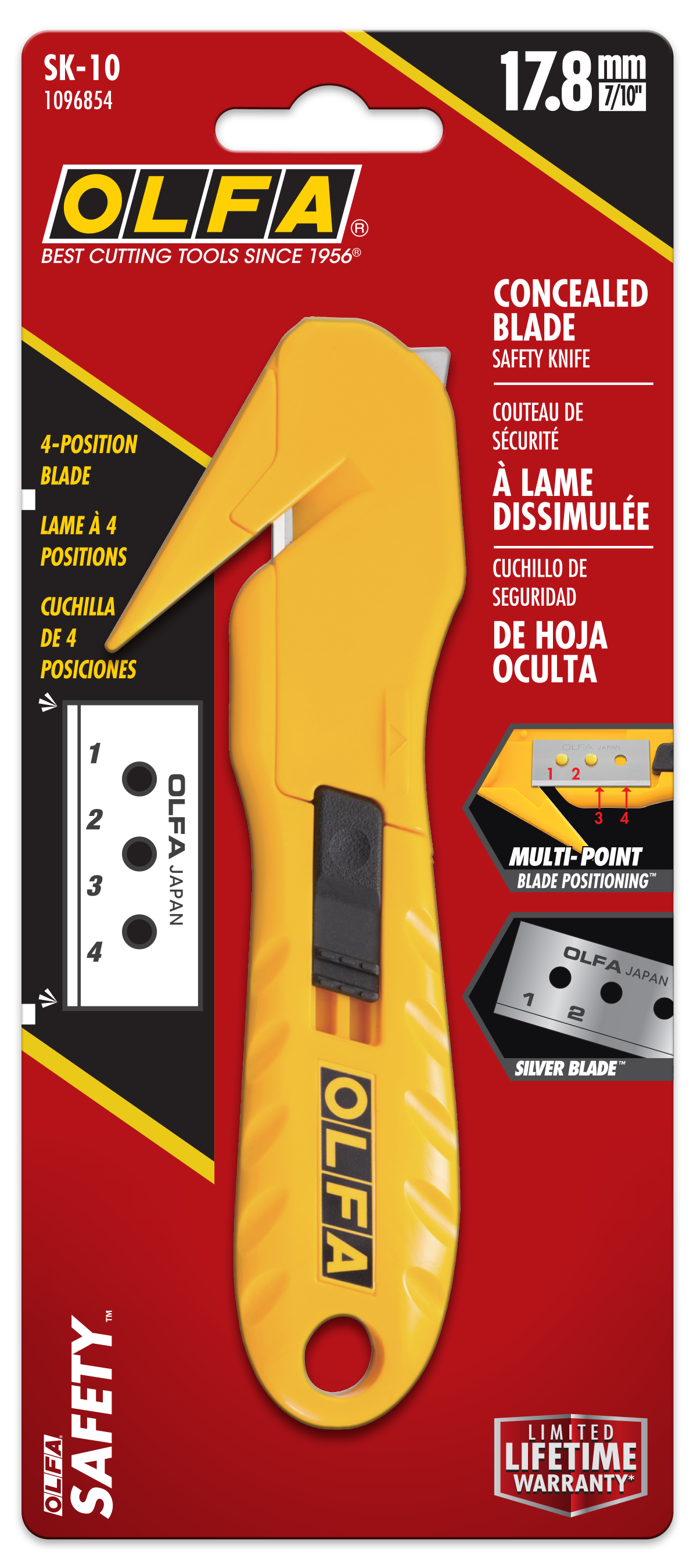 OLFA SK10 Concealed Blade Safety Knife with Replaceable Blade