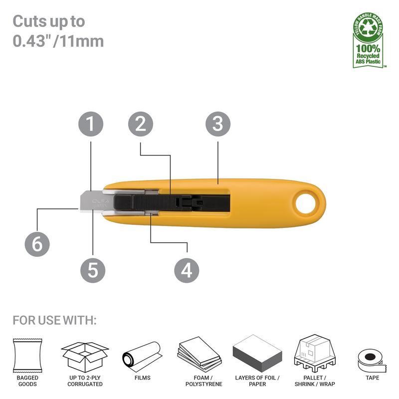 SK-7 Semi-Automatic Compact Self-Retracting Safety Knife - OLFA.com
