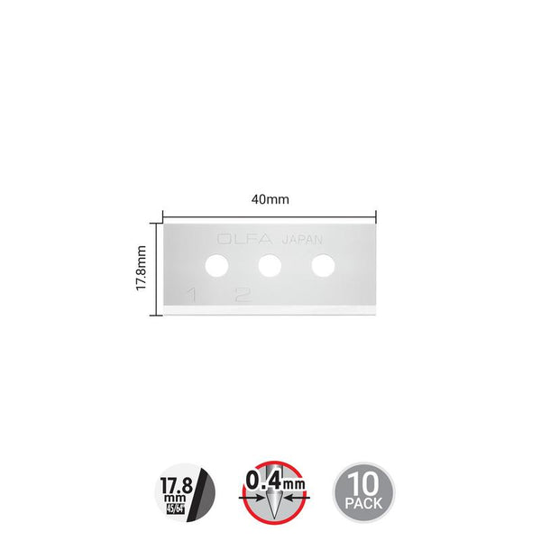 SKB-10 SK-10 Four-Position Safety Blade - 10 Pack - OLFA.com