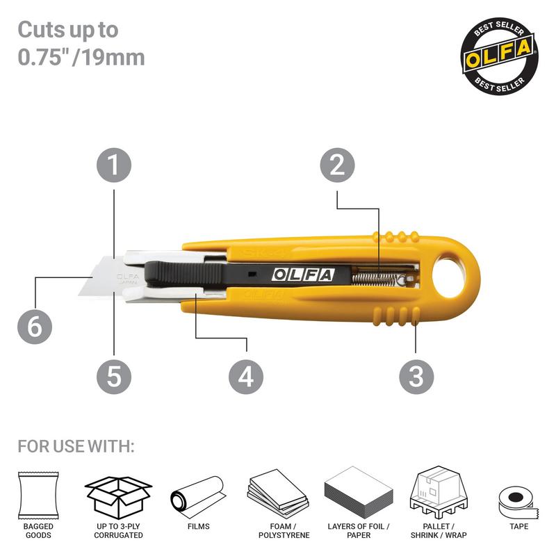 SK-4 Semi-Automatic Self-Retracting Safety Knife - OLFA.com
